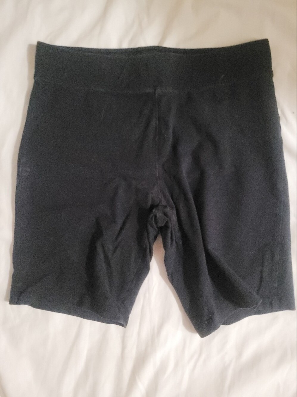Women’s Black High-Rise Stretch Bike Shorts — Classic Comfort